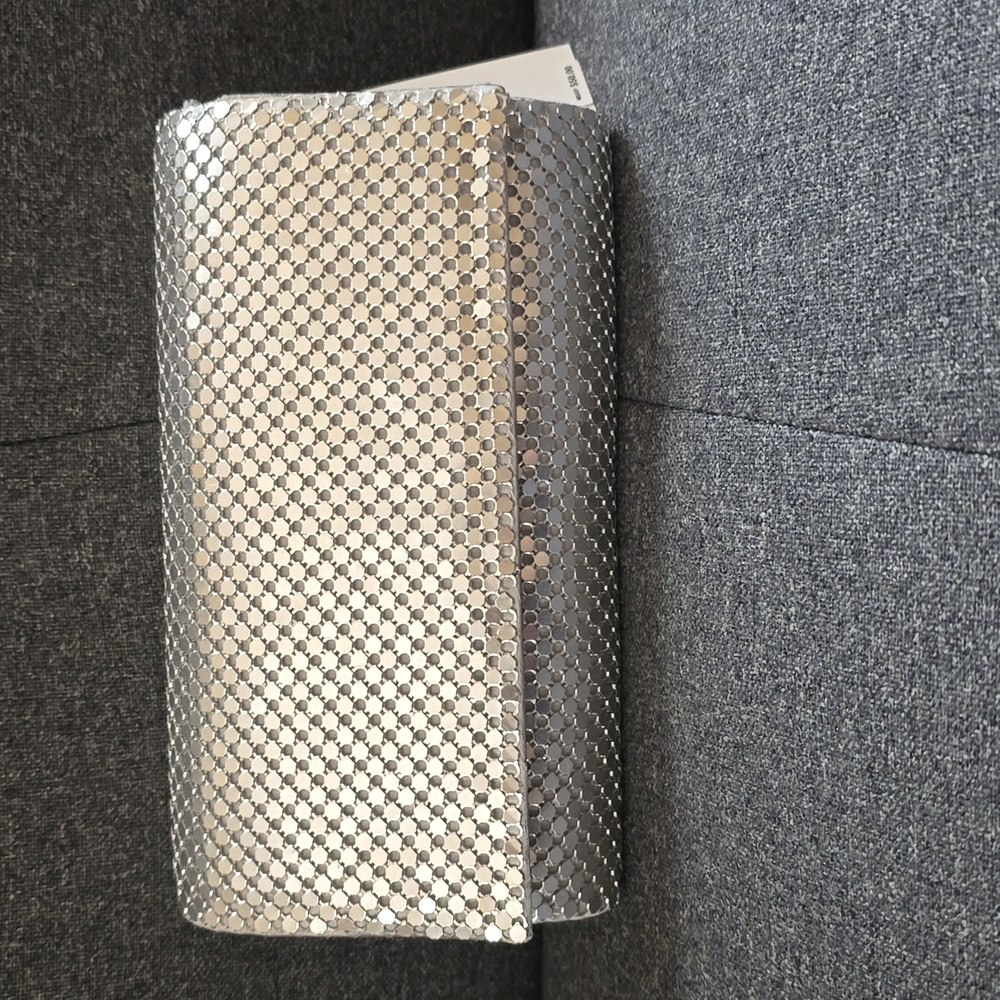 Jessica McClintock Metal Mesh Roll Evening Bag